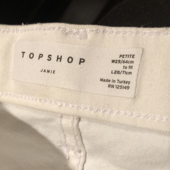 Topshop white denim Jamie jeans Petite W25/L28 - Picture 9 of 13